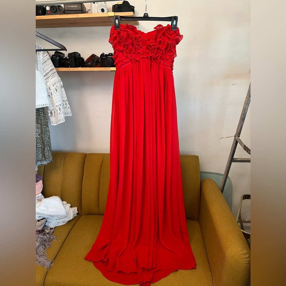 Red Maxi Prom Dress